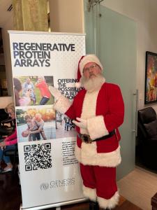 Santa Claus aka Marc McCollaum, PA-C, Integrative Medicine Specialist and Genesis Regenerative Advisory Board Member.