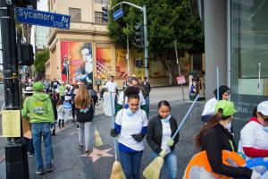 The Hollywood Village initiative cleaned up Hollywood Boulevard for the annual Christmas Parade.