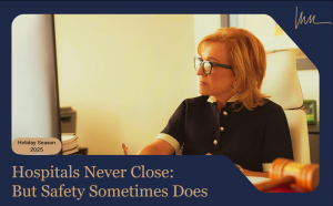 Kay Van Wey writes new research analysis: The risk of dying in a hospital increases significantly on holidays.