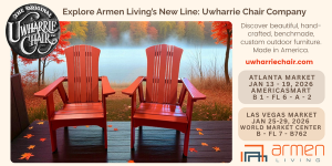 California based contemporary home furnishings brand, Armen Living, is excited to share news on their recent purchase of North Carolina outdoor manufacturer Uwharrie Chair Company. (pronounced you-WAH-ree).