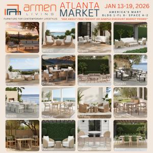 Armen Living will debut 50 new casual outdoor products for Winter 2026, as well as incorporating the soft launch for their new line: Uwharrie Chair Company.