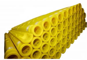 Red Color PU Submarine Cable Protection Duct , Subsea Cable Protection Tubing-jiunaipu.com