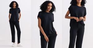 Relaxed Tee Set In Black