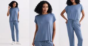 Relaxed Tee Set In Blue