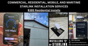 Commercial, Residential, Mobile, and Maritime Starlink Installation Services in Georgia, United States.