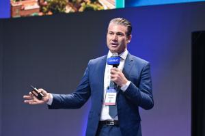 Tareq Amin, CEO of HUMAIN, speaking at the opening day