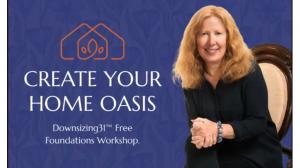 Brenda Mason Parmelee presenting the Downsizing31™ Foundations Workshop, teaching practical steps to release clutter and create a peaceful home.