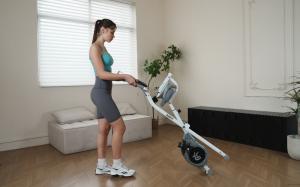 Get low-impact cardio workouts with Tousains foldable exercise bike
