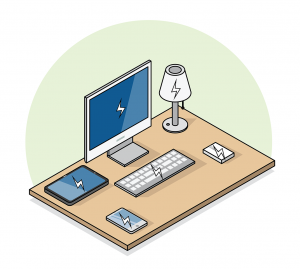 Powercast Magnetic Resonance Desktop Illustration