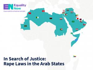 Map showing rape laws in Country Members of the League of Arab States