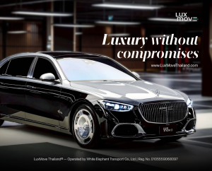 LuxMove Thailand Mercedes-Benz S-Class Maybach used for premium chauffeur and VIP transport services in Thailand.