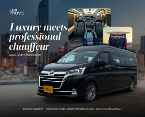 LuxMove Thailand Toyota Majesty Platinum VIP van used for professional luxury chauffeur services in Thailand.