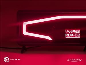 Brake-light prototype developed by VueReal and Flex-N-Gate featuring MicroLED lighting.