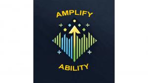 Amplify Ability logo in blue and green with the organization name and a stylized mark.