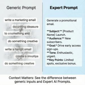 Comparison of generic vs expert ai prompt outputs