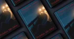 Book cover of Tappan Lake: Beneath the Surface by Trisha McAfee, showing a dark, atmospheric lake scene with a bridge and lights reflected on the water, evoking suspense, hidden histories, and psychological tension.