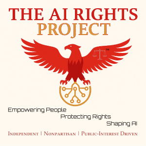 The AI Rights Project logo featuring a red eagle with outstretched wings above a circuit motif and the text ‘The AI Rights Project.’