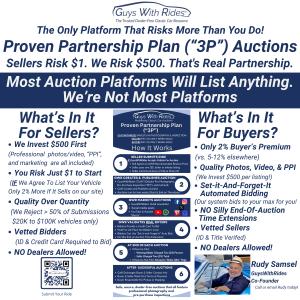 GuysWithRides 3P Auction Model Buyer and Seller WIIFM Summary