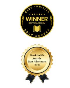 BestThrillers and BookShelfie award seals for The Regression Strain by Kevin Hwang