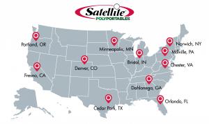 Satellite Industries expands to 11 regional distribution centers across the US.