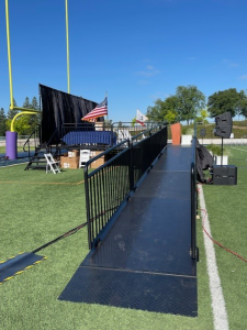 Conway Field - Cosumnes River College graduation stage provided by Smartstage