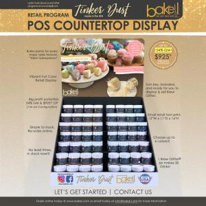 Tinker Dust® Edible Glitter Retail POS Counter-top Display Wholesale Program | Bakell.com