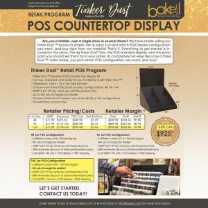 Tinker Dust® Edible Glitter Retail POS Counter-top Display Wholesale Program | Bakell.com