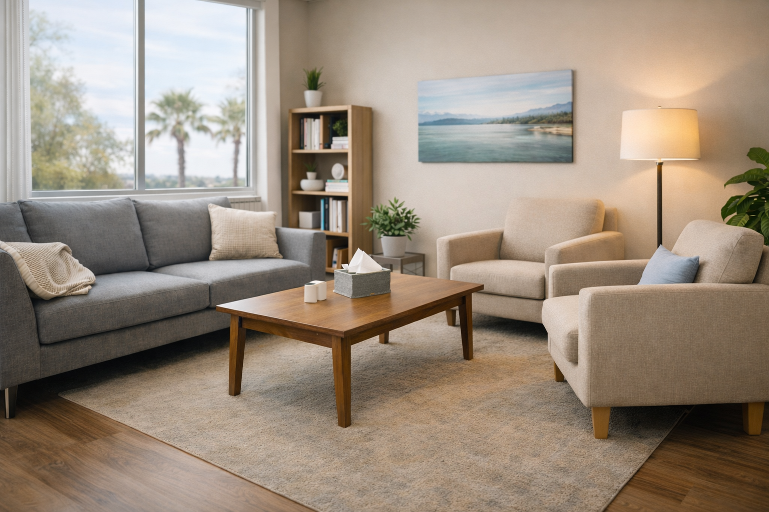 Outpatient therapy office environment in Orange County offering insurance-accepted mental health and addiction treatment.