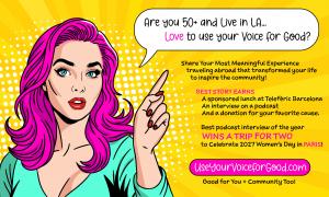 Recruiting for Good creates and sponsors the sweetest storytelling contest for professionals in LA that have made a difference for 10 years www.UseYourVoiceforGood.com Good for You and Community Too!