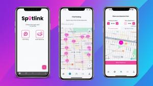 Mobile app map displaying nearby driver departure signals with estimated times and prices, helping users anticipate open curb space in New York City.