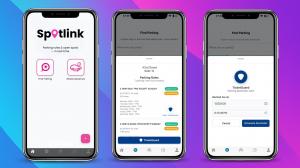Mobile app screen showing NYC curb rules with time-based restrictions and a Ticket Guard alert reminder before a parking rule change.
