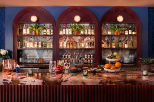 “Interior bar of Condesa, a new upscale Mexican restaurant in San Luis Obispo, CA”
