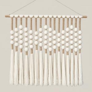 Boho dream macrame wall hanging with natural texture and warm style