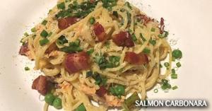 smoked salmon pasta carbonara