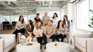 ProLegal team members gathered in the company’s office.