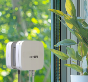 The pureLiFi Bridge XC System mounted on Window