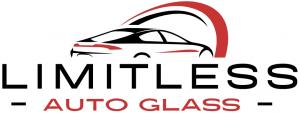 Limitless Auto Glass logo for a mobile auto glass and windshield replacement company serving San Antonio, Texas.
