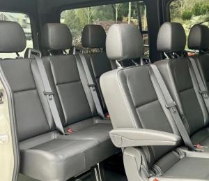 Spacious, comfortable seating for group travel.