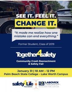 Register your family now for the free Safety 4 Life Community Crash Reenactment on Jan. 31, 2026, and protect those you love.