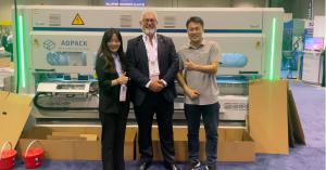 Aopack Corrugated Box Making Machine at USA PRINTING United Expo 2025