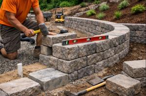 retaining wall installation services-