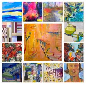 Collage of “The Space Between Us” Works (Photo Credit: One Art Space)