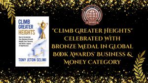 Climb Greater Heights by Tony J. Selimi 2025 NYC Big Book Award WINNER in the category of Leadership.