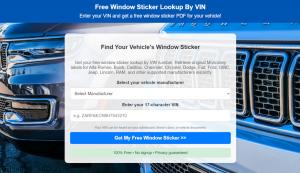 Window Sticker Vin Lookup By Vin - Homepage