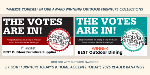 Armen Living is excited to share that its outdoor furniture was recognized by industry peers for its design excellence.
