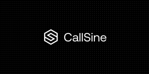 CallSine logo displayed on a dark background with a subtle grid pattern.