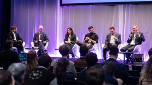Panel discussion during a SmallSat Europe conference session