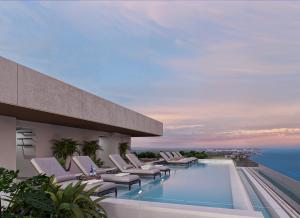 Roof Top Ocean View, Village Blu Puerto Morelos, Riviera Maya Cancun