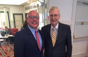 Marty Irby and Senate Majority Leader Mitch McConnell in July