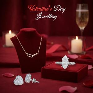 Valentine’s Day diamond jewelry gift for couples by Golden Bird Jewels